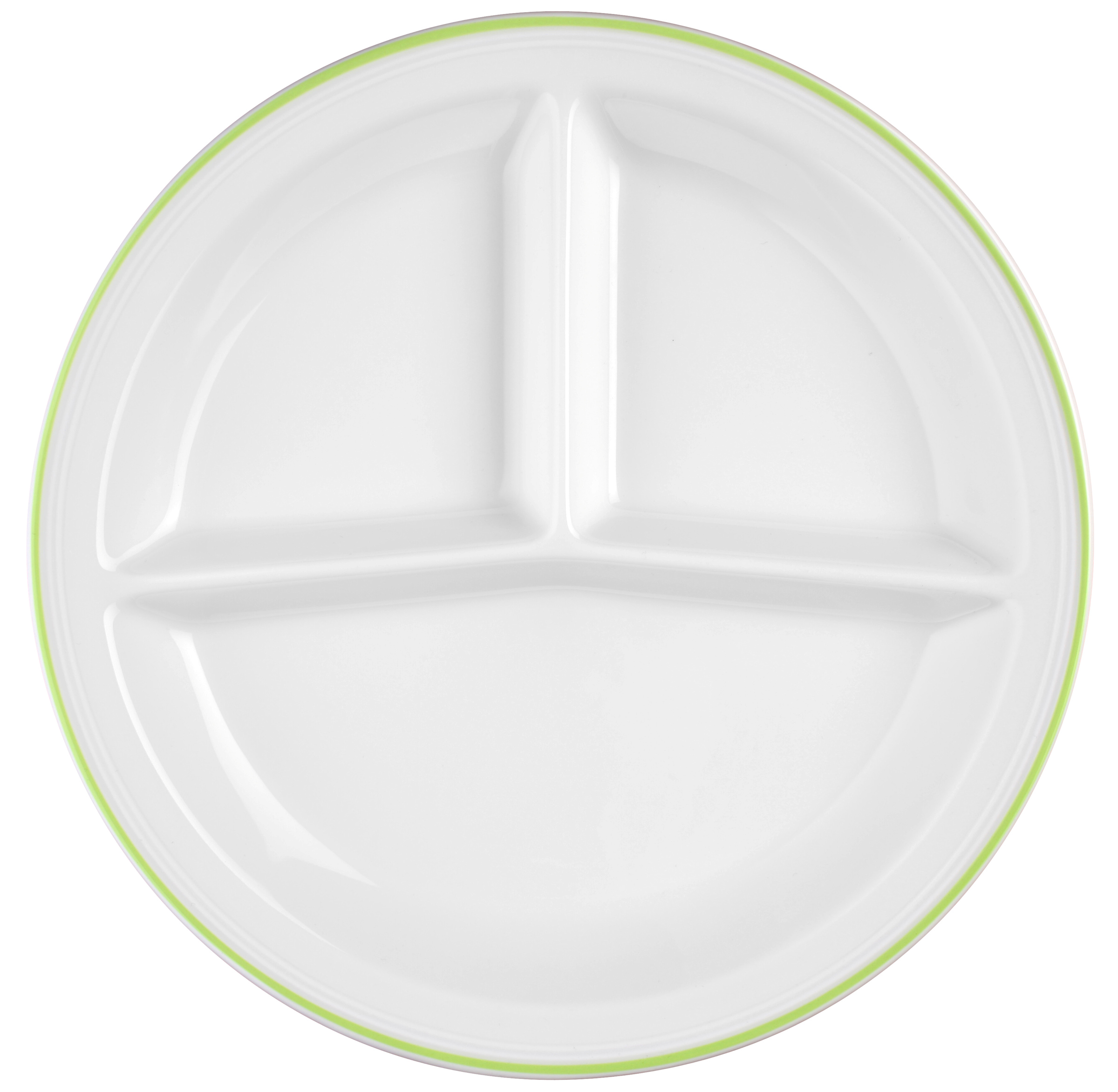 Platte rund mit Relief V219 IM rund 3 tlg. 25,5cm VITALIS grünes band