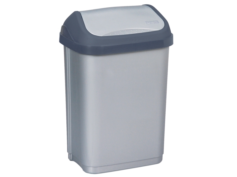 Eimer SWING BIN 10l silber PP