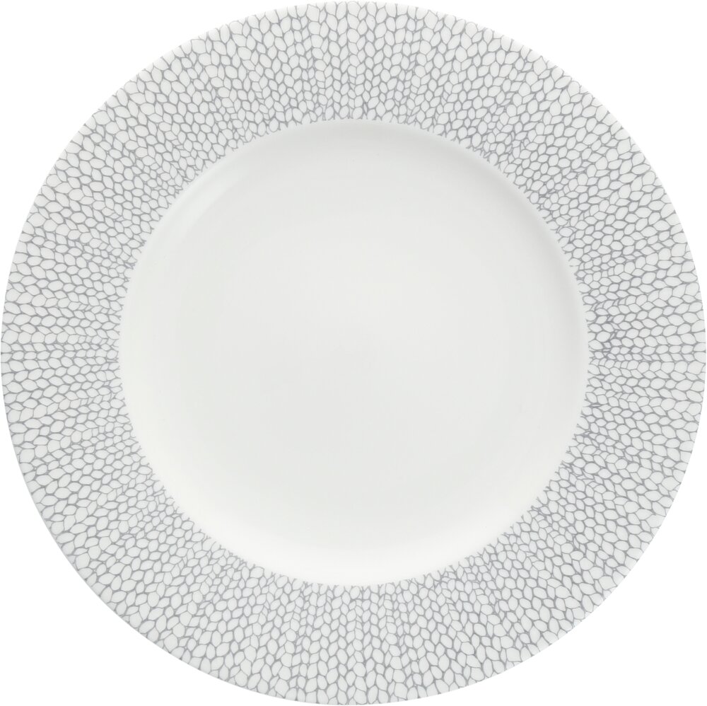 163180 Teller flach Fahne 27cm AMANDA grau