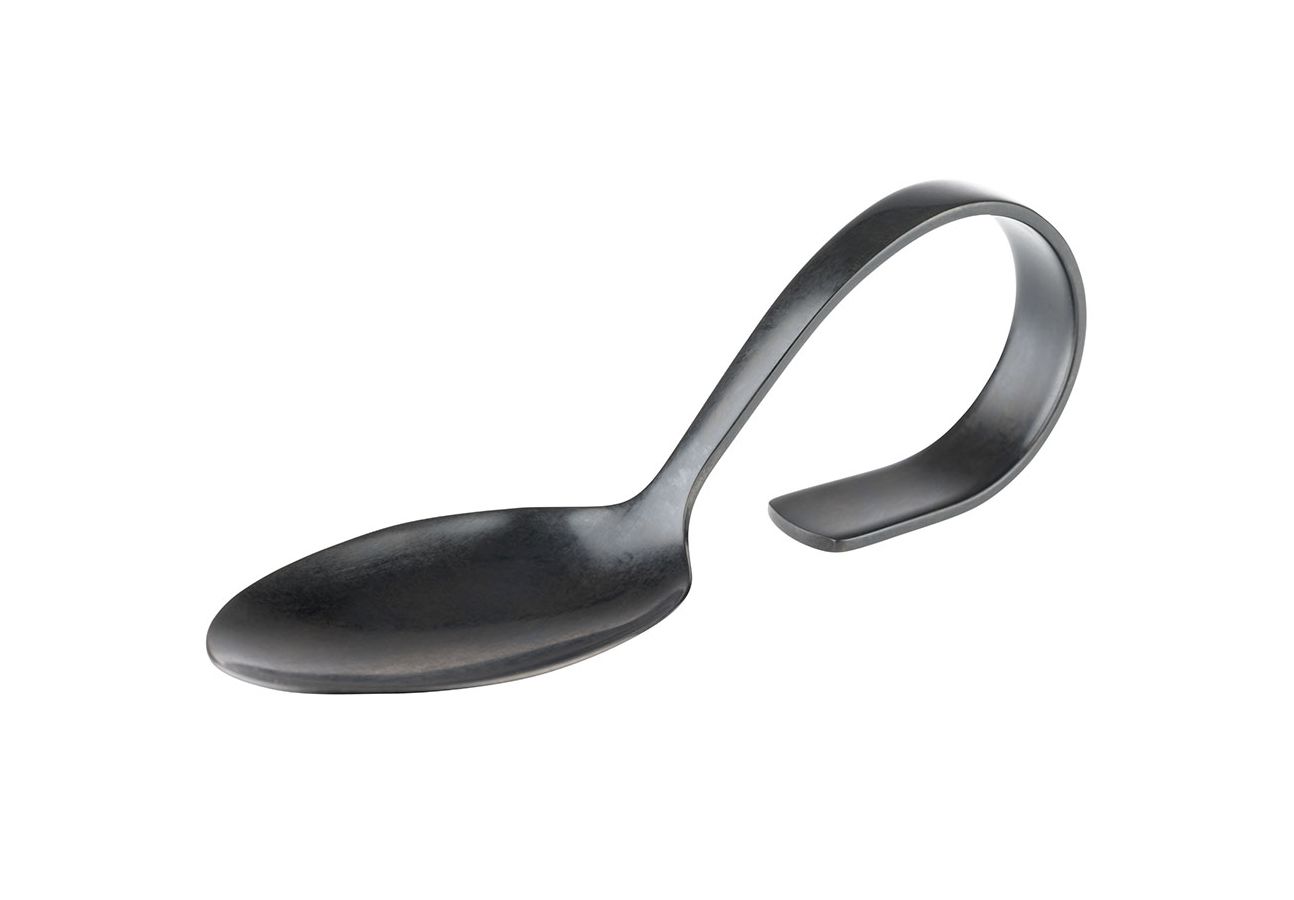 Gourmet Löffel GUN METAL Länge: 12 cm