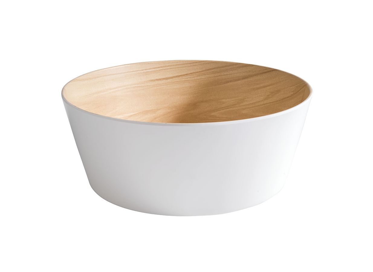 140610 Schale FRIDA innen Holzoptik Ø 26,5 cm, H: 10,5 cm