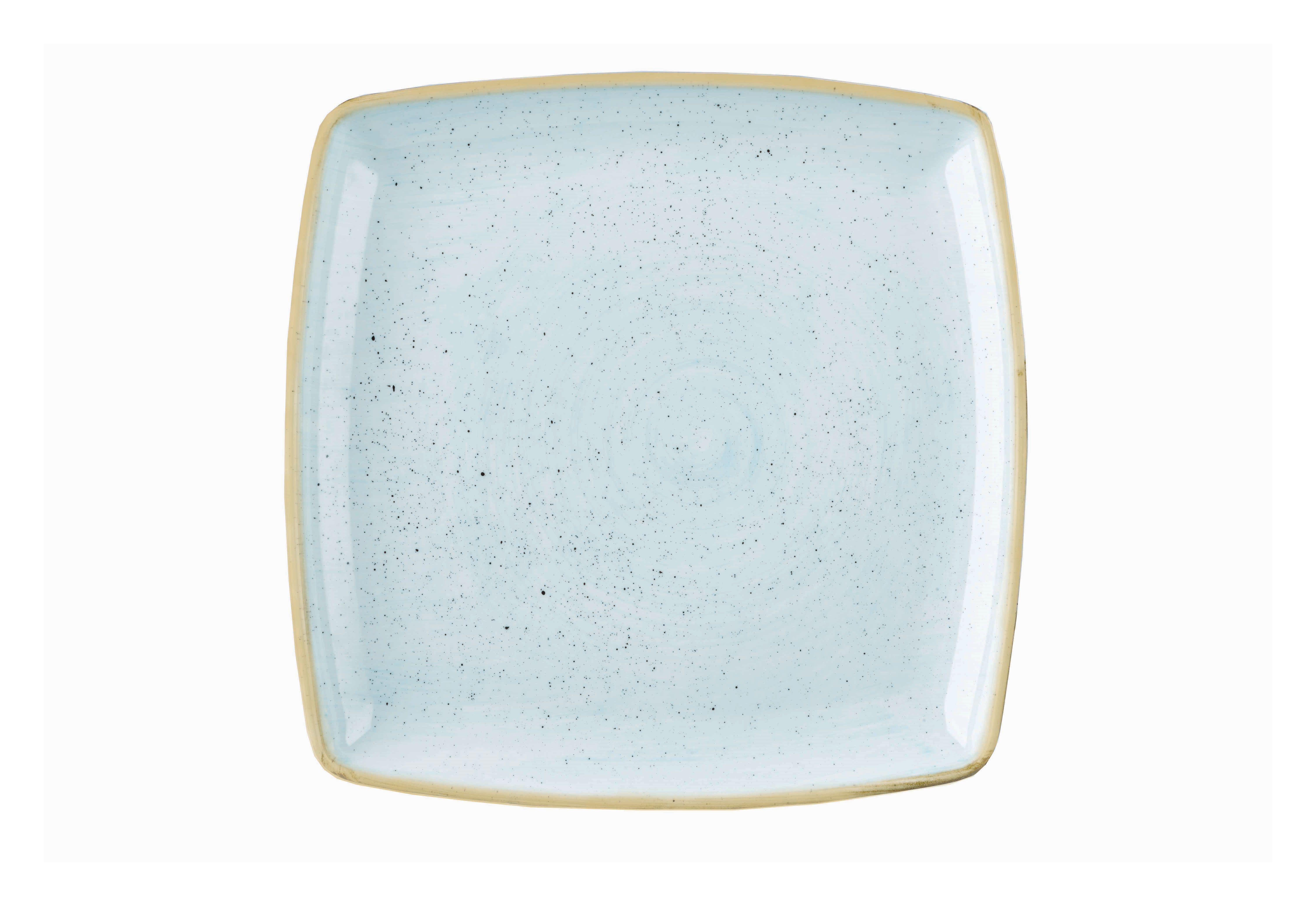 Teller flach eckig 26,8x26,8cm STONECAST duck egg blue