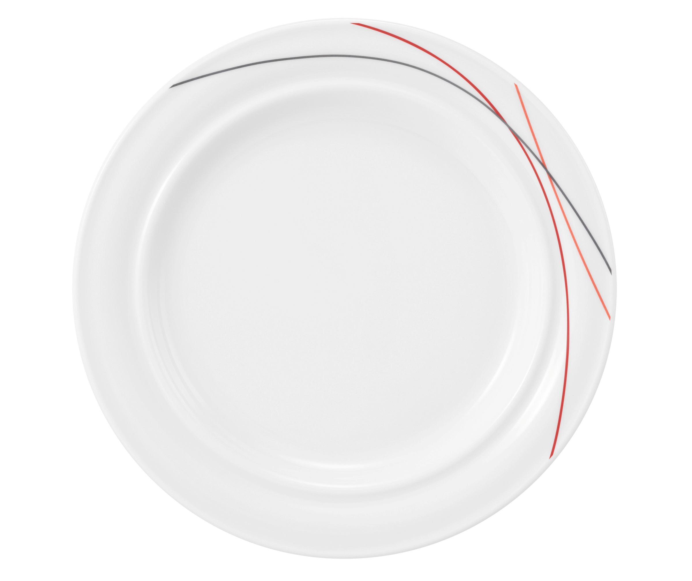 Teller rund flach 23cm Fahne COMMUNITY red line