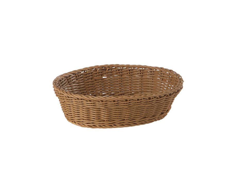 120289 Korb oval 25x19cm H:6,5cm PROFI LINE hellbraun