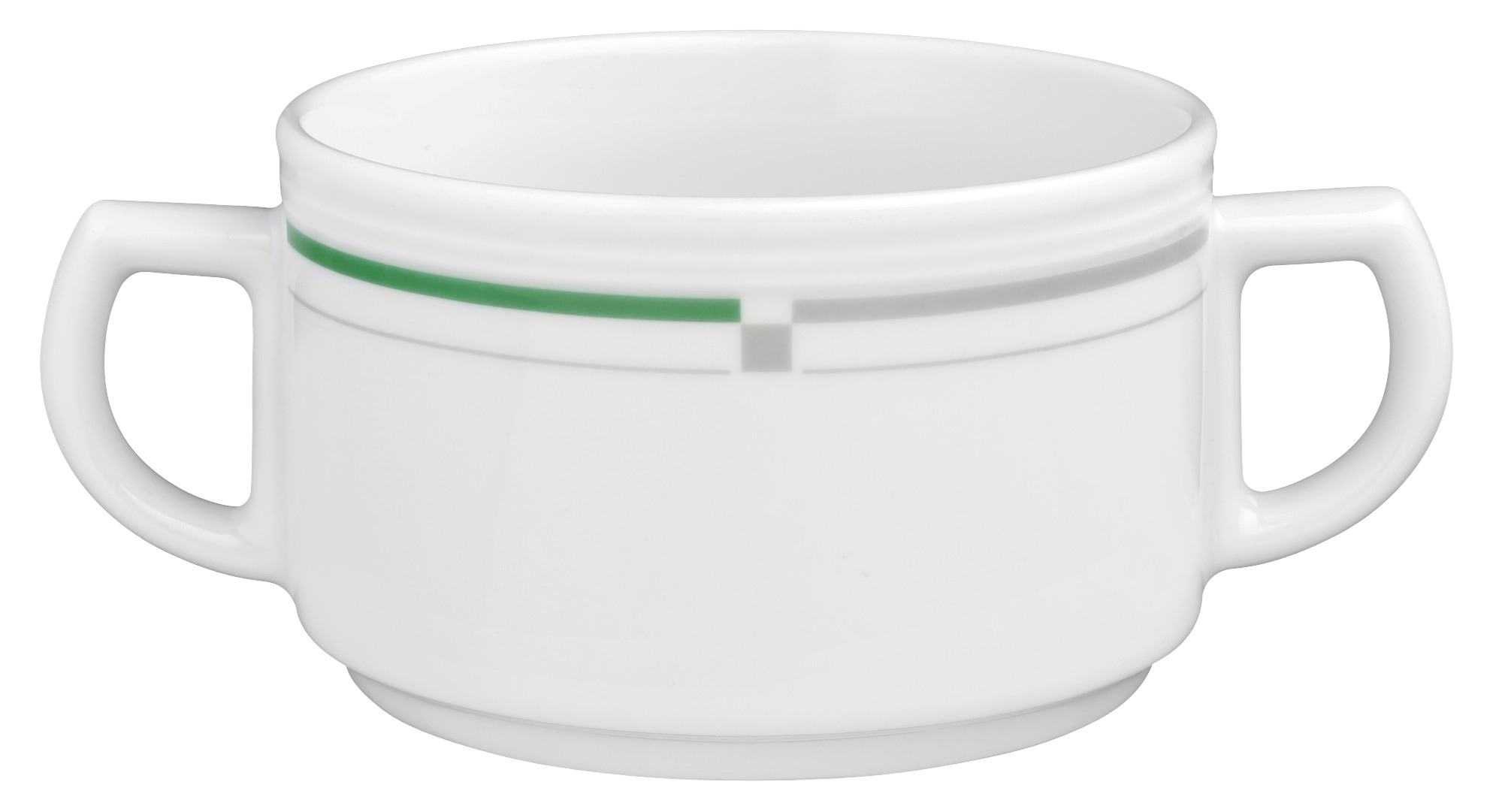 Suppentasse rund mit Relief 0,35l VITALIS grün-grau