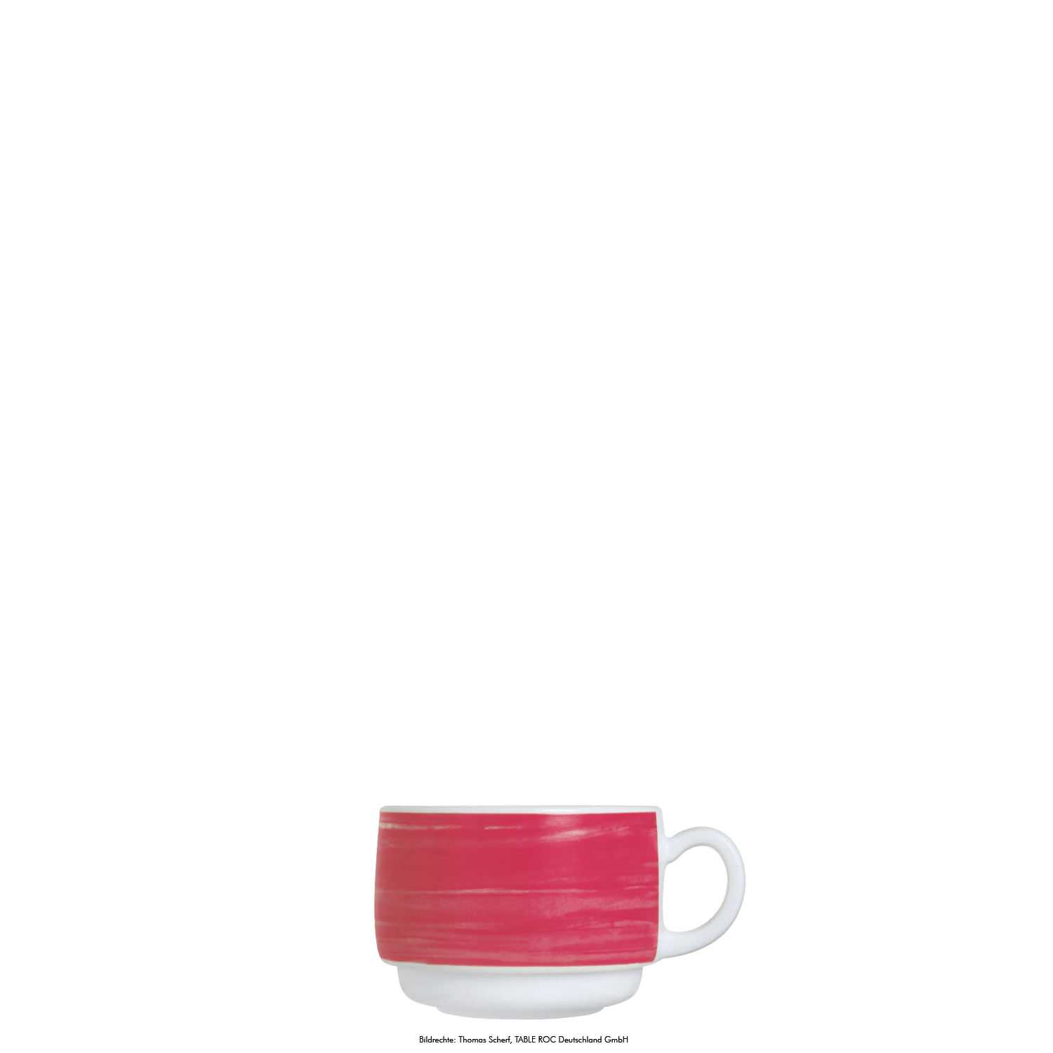 Kaffeetasse 0,19l stapelbar BRUSH CHERRY