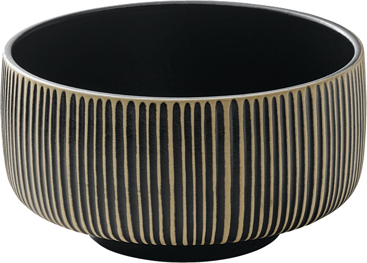 Schale rund 15cm 0,88l NARA RELIEF schwarz/weiß Schale rund 15cm 0,88l NARA RELIEF schwarz/weiß