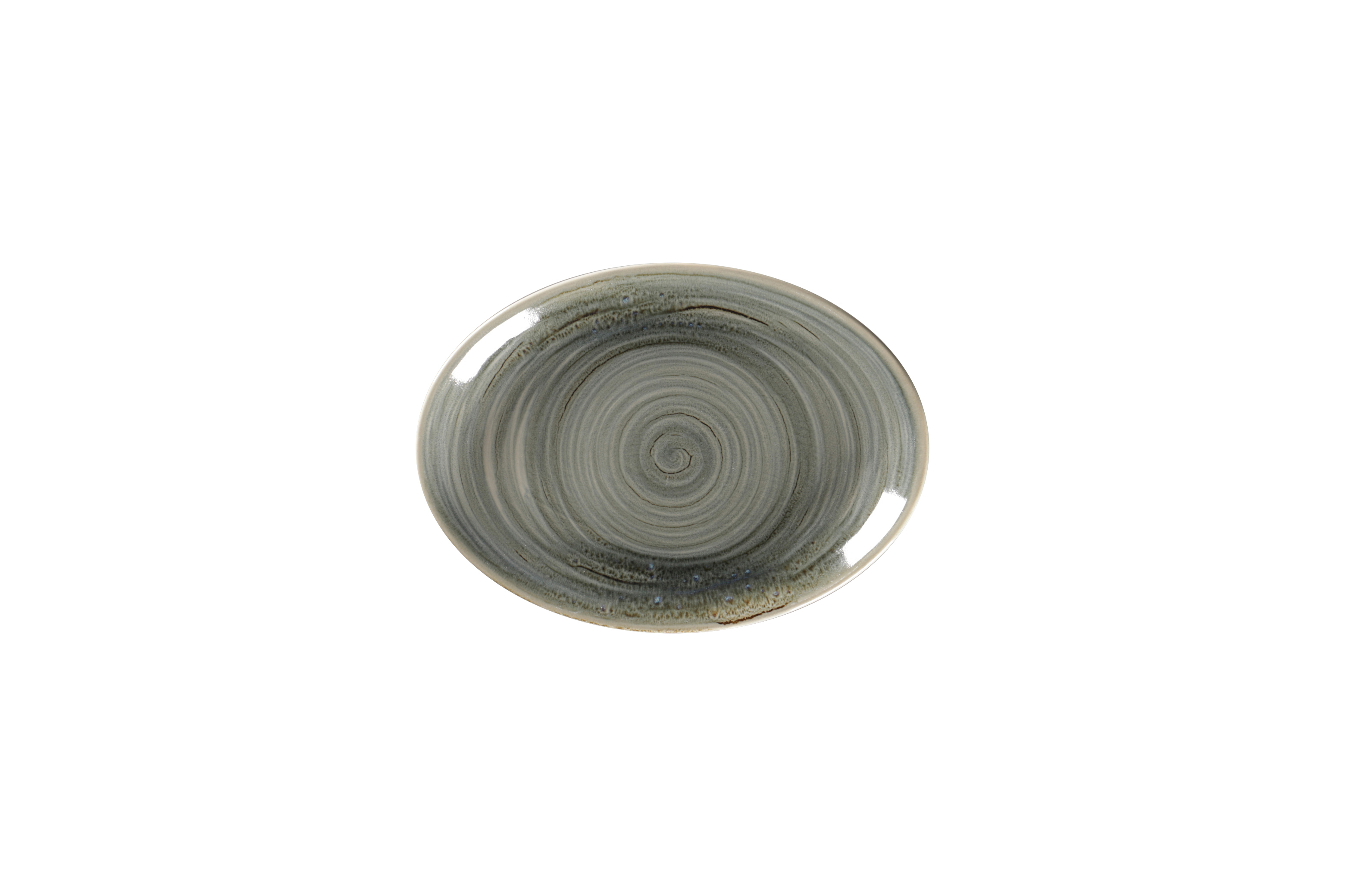 159540 Platte oval 21x15cm RAKSTONE SPOT peridot green