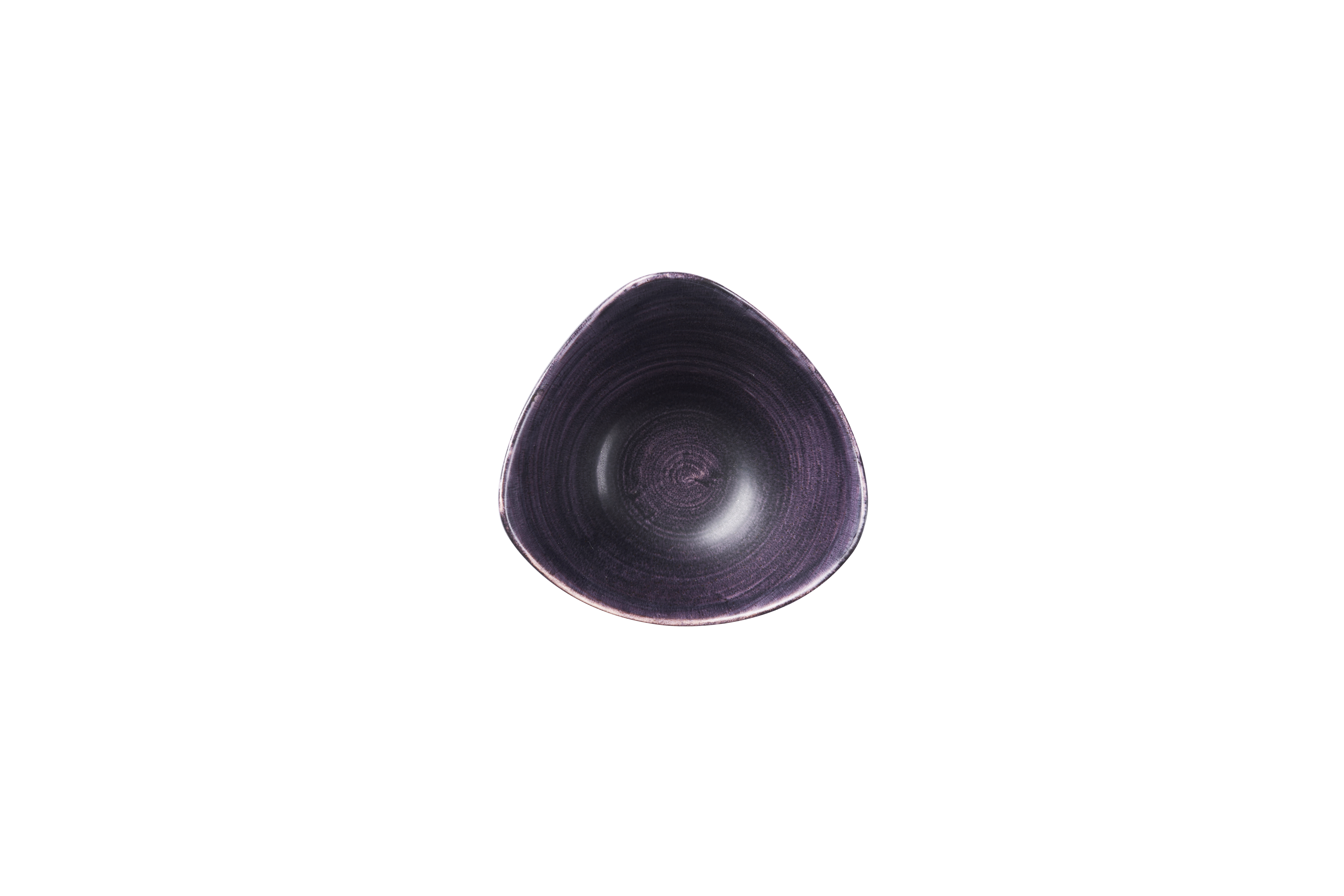 Schale dreieckig 15,3cm STONEC. PATINA deep purple