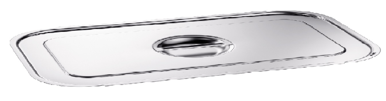 GN-Deckel 2/8 mit Griffmulde 18/10