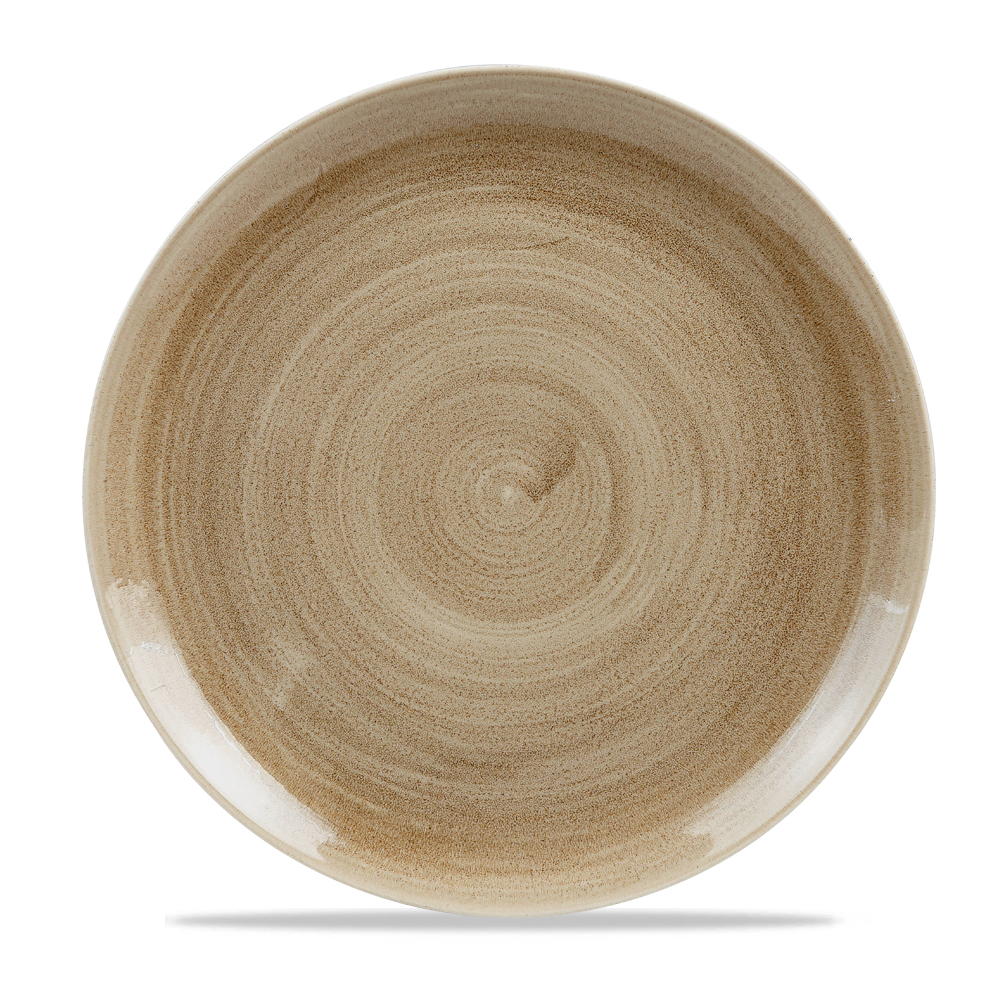122919 Teller flach coup 28cm STONECAST PATINA antique taupe