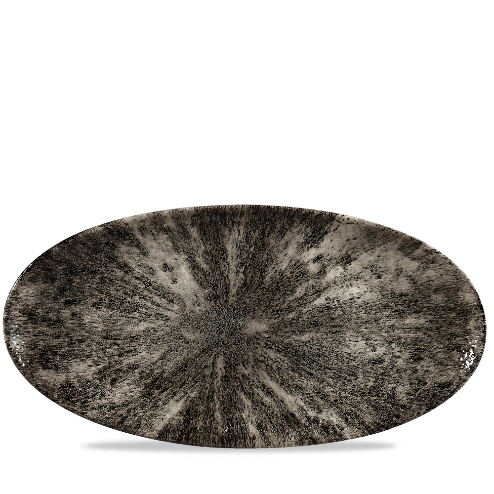 Platte Chefs oval 34,7x17,3cm STONE Quartz black