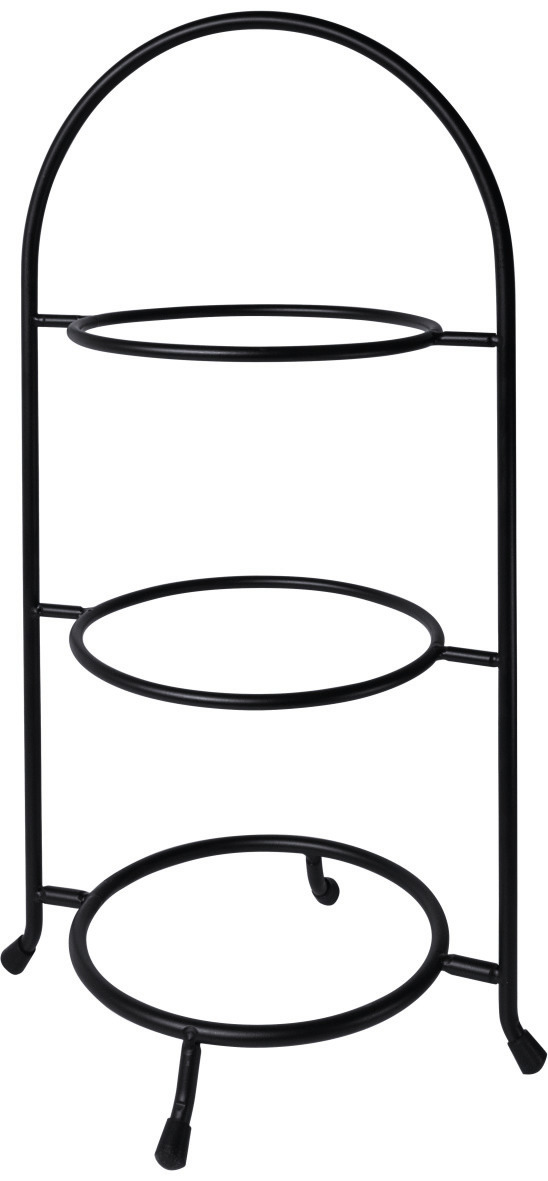 Telleretagere 3 Etagen schwarzer Stahldraht Telleretagere 3 Etagen schwarzer Stahldraht