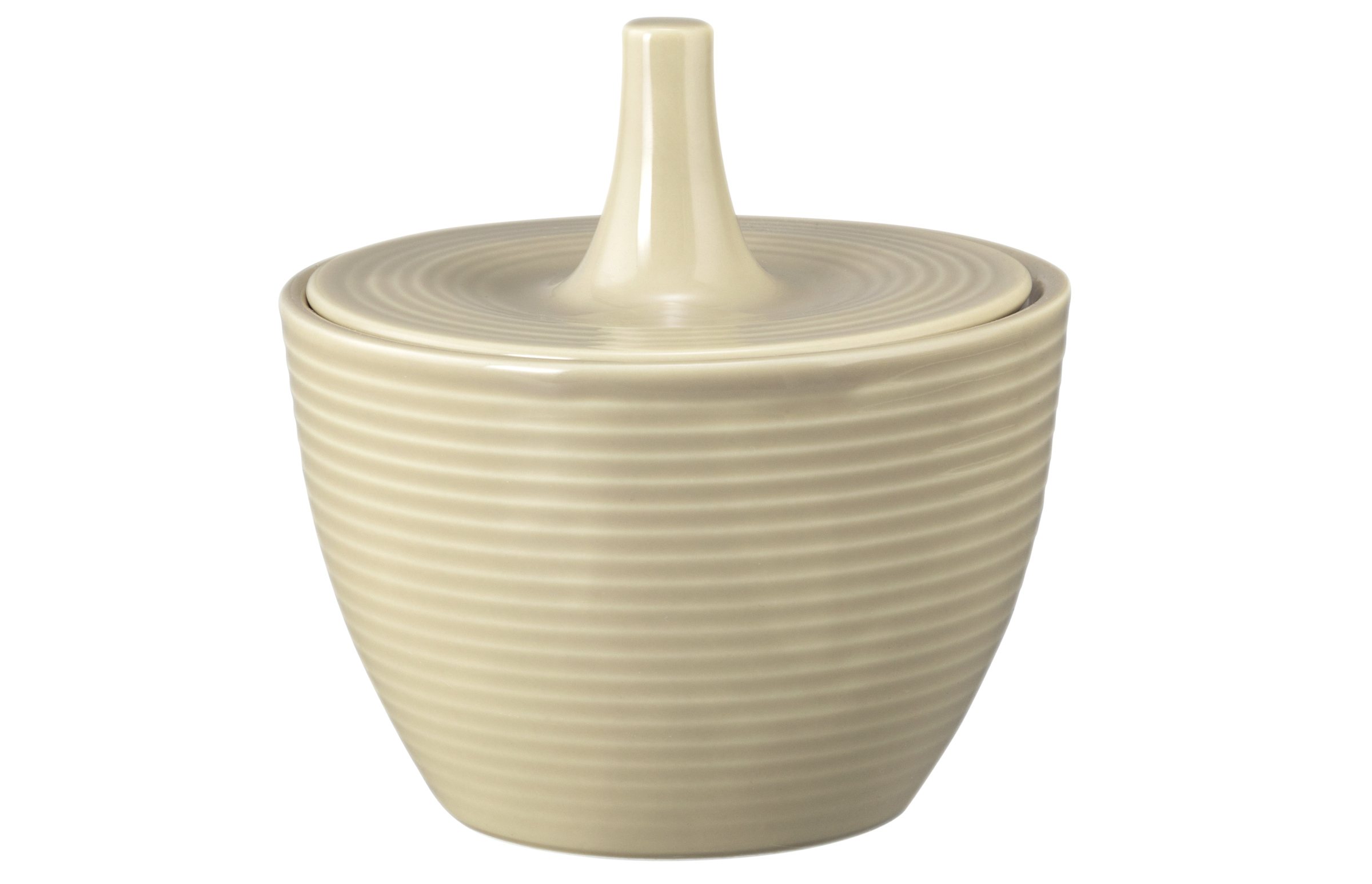 Zuckerdose rund mit Relief 0,27l mit Relief BEAT sandbeige Zuckerdose rund mit Relief 0,27l mit Relief BEAT sandbeige