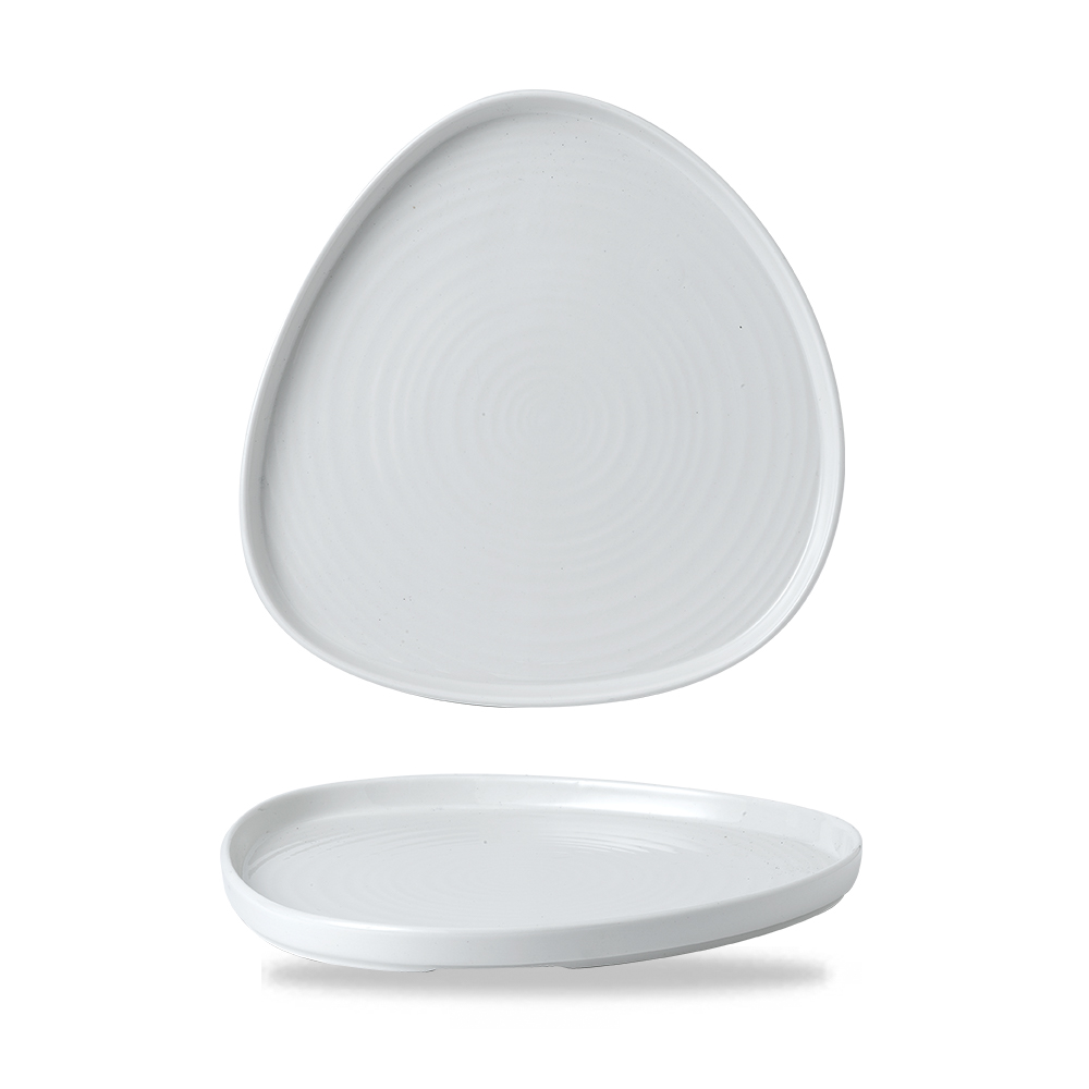 Teller dreieckig walled 26cm CHEFS' PLATES white