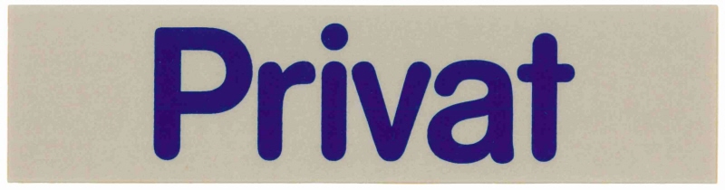 87289 Türschild PRIVAT