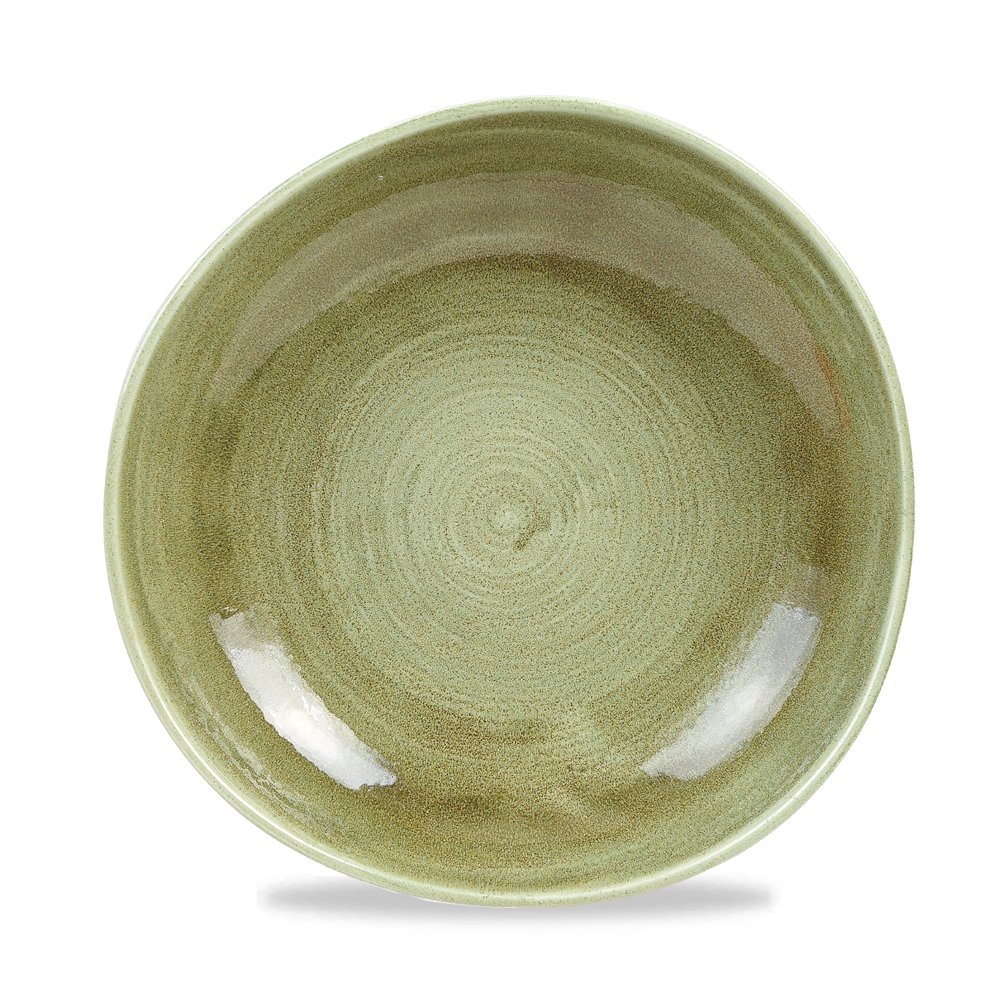 122853 Schale Organic 25cm STONECAST PATINA burnished green