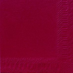 250 Stück Zellstoff Serviette 40x40 3-lagig 1/4 bordeaux