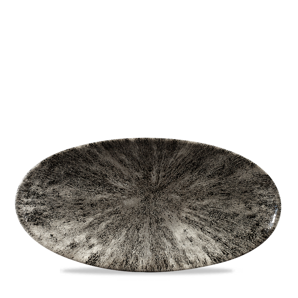 Platte Chefs oval 29,9x15cm STONE Quartz black