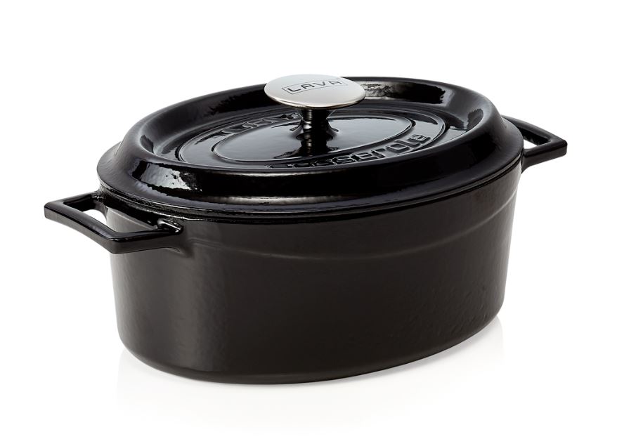 Bräter mit Deckel oval LAVA schwarz Bräter mit Deckel oval LAVA schwarz