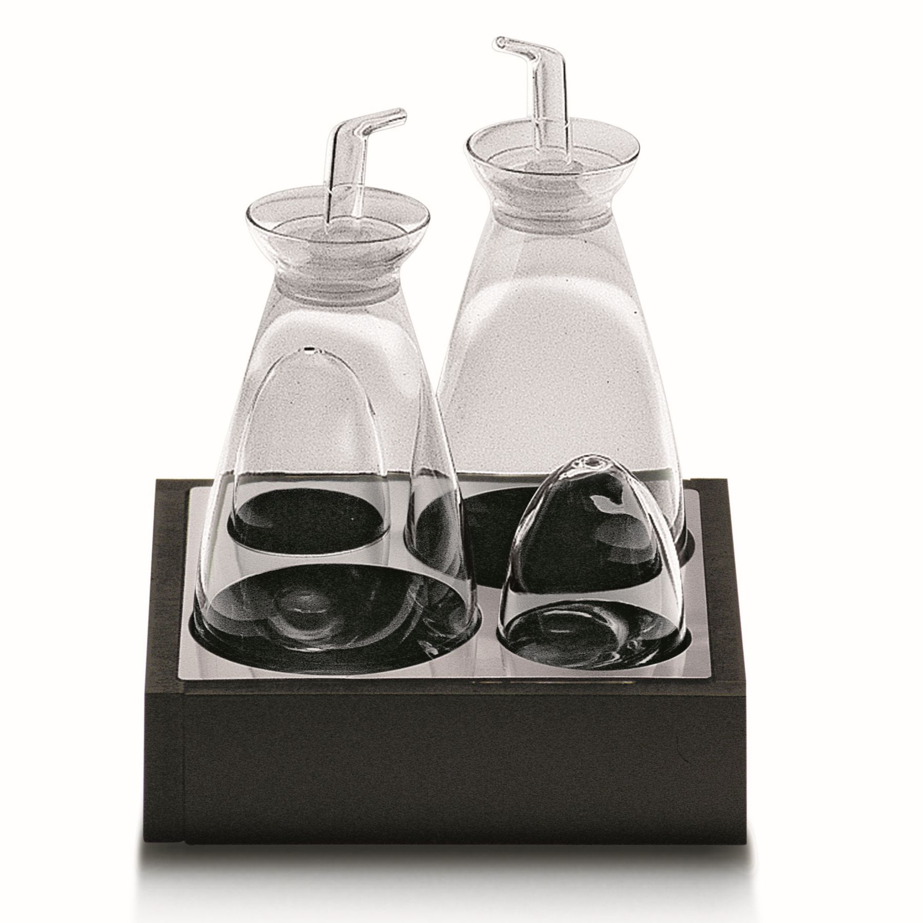 Menage mit Salzstreuer 4-teilig wenge Menage mit Salzstreuer 4-teilig wenge