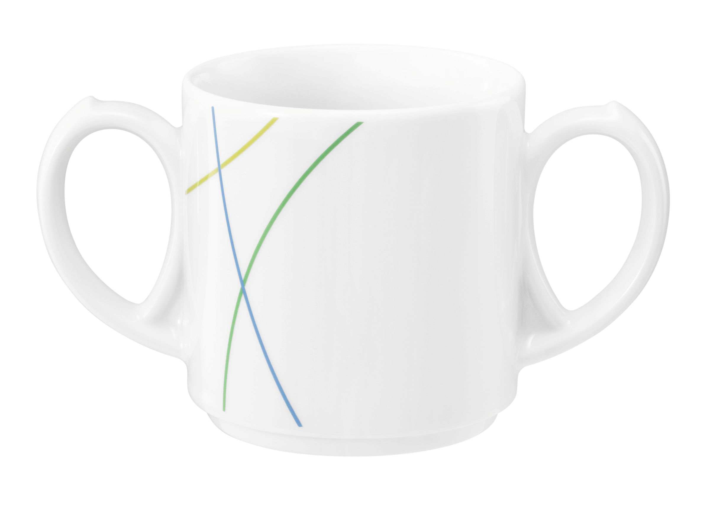 Becher rund mit 2 Henkel 0,28l COMMUNITY green line Becher rund mit 2 Henkel 0,28l COMMUNITY green line