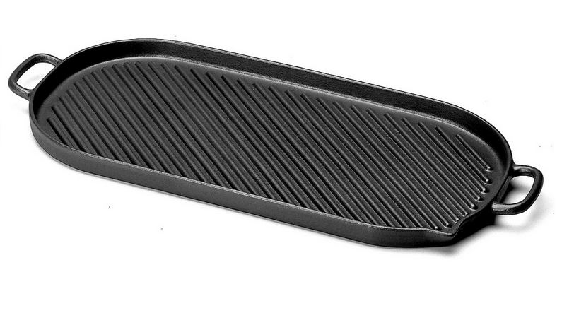 Gusseisen-Grillplatte oval 530x230mm