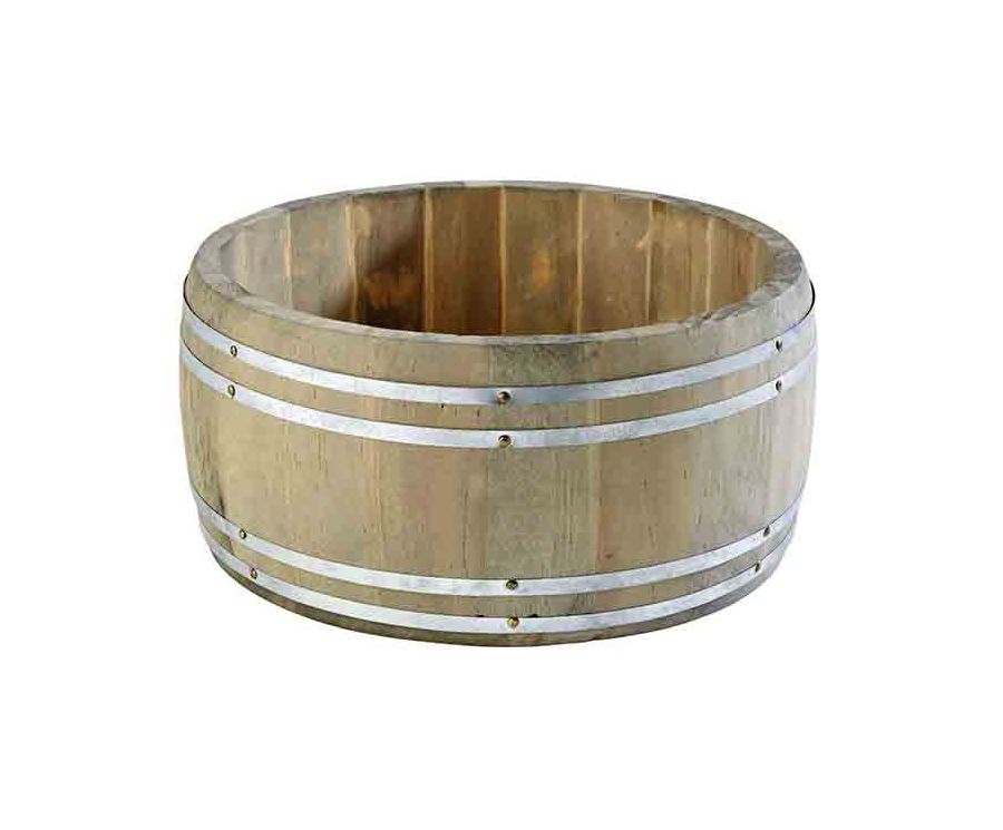 122161 Table Caddy Holzfass Ø 17,5cm H: 8,5cm