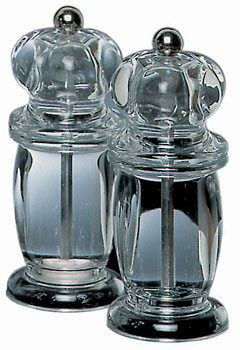 Salzmühle/Pfeffermühle-Set H:14cm Acryl