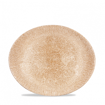 144719 Platte oval coup 27x22,9cm RAKU garnet orange