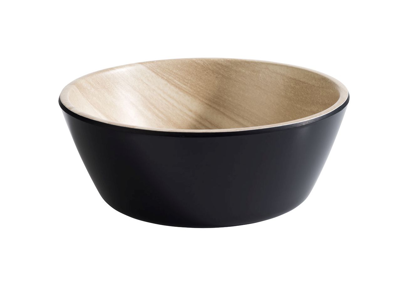 140603 Schale FRIDA Holz/schwarz Ø 12,5 cm, H: 4,5 cm