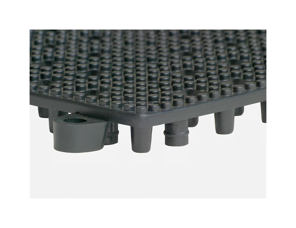 142078 2 Stück Abtropfmatte 31,5x31,5cm steckbar schwarz