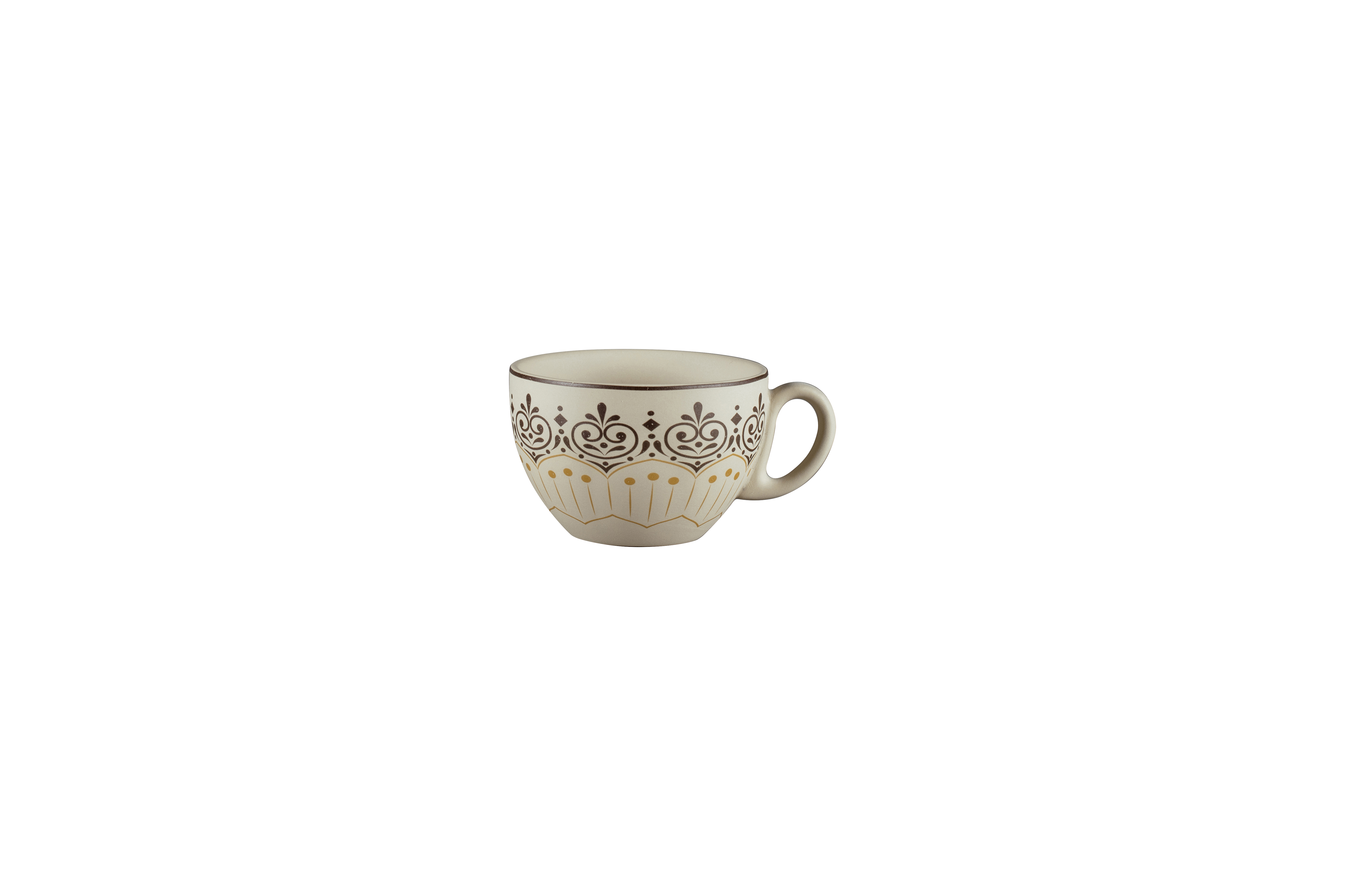 Kaffeetasse Ø10,5cm H6,5cm 0,28L ARGILA CARTAGENA decorated grey Kaffeetasse Ø10,5cm H6,5cm 0,28L ARGILA CARTAGENA decorated grey