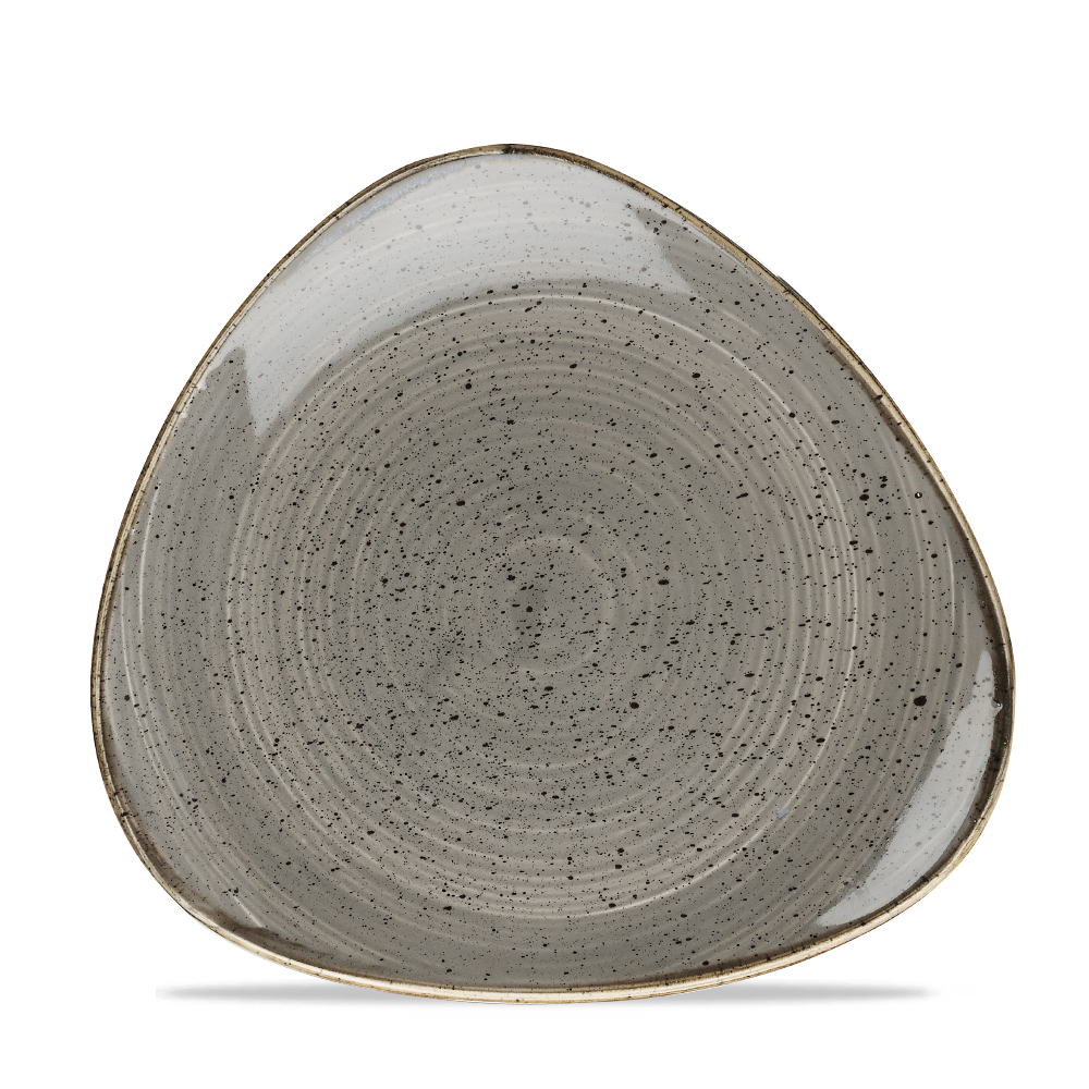 Teller flach dreieckig 19cm STONECAST peppercorn grey