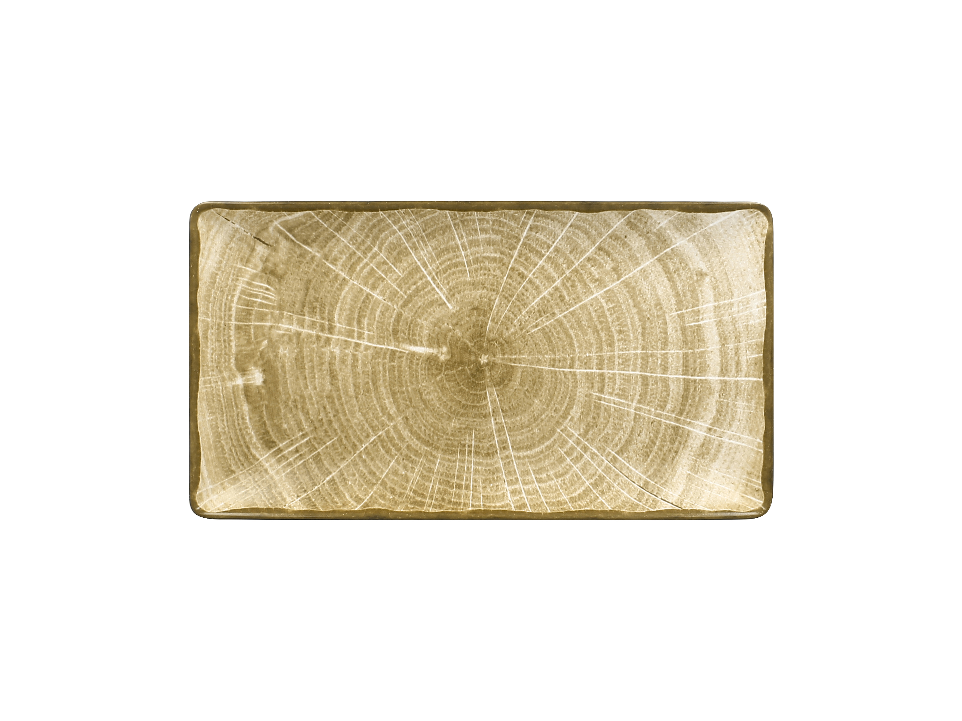 159794 Teller eckig 33,5x18,1x2,7cm FUSION WOODART moss-green