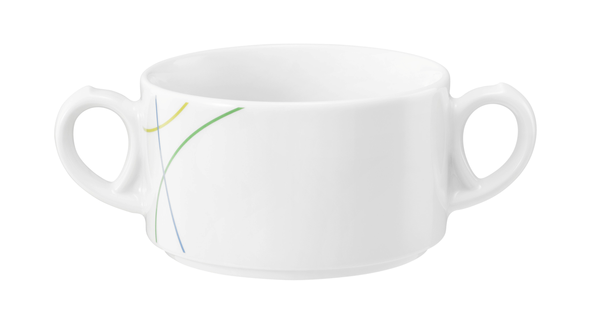 Suppentasse rund 0,3l COMMUNITY green line