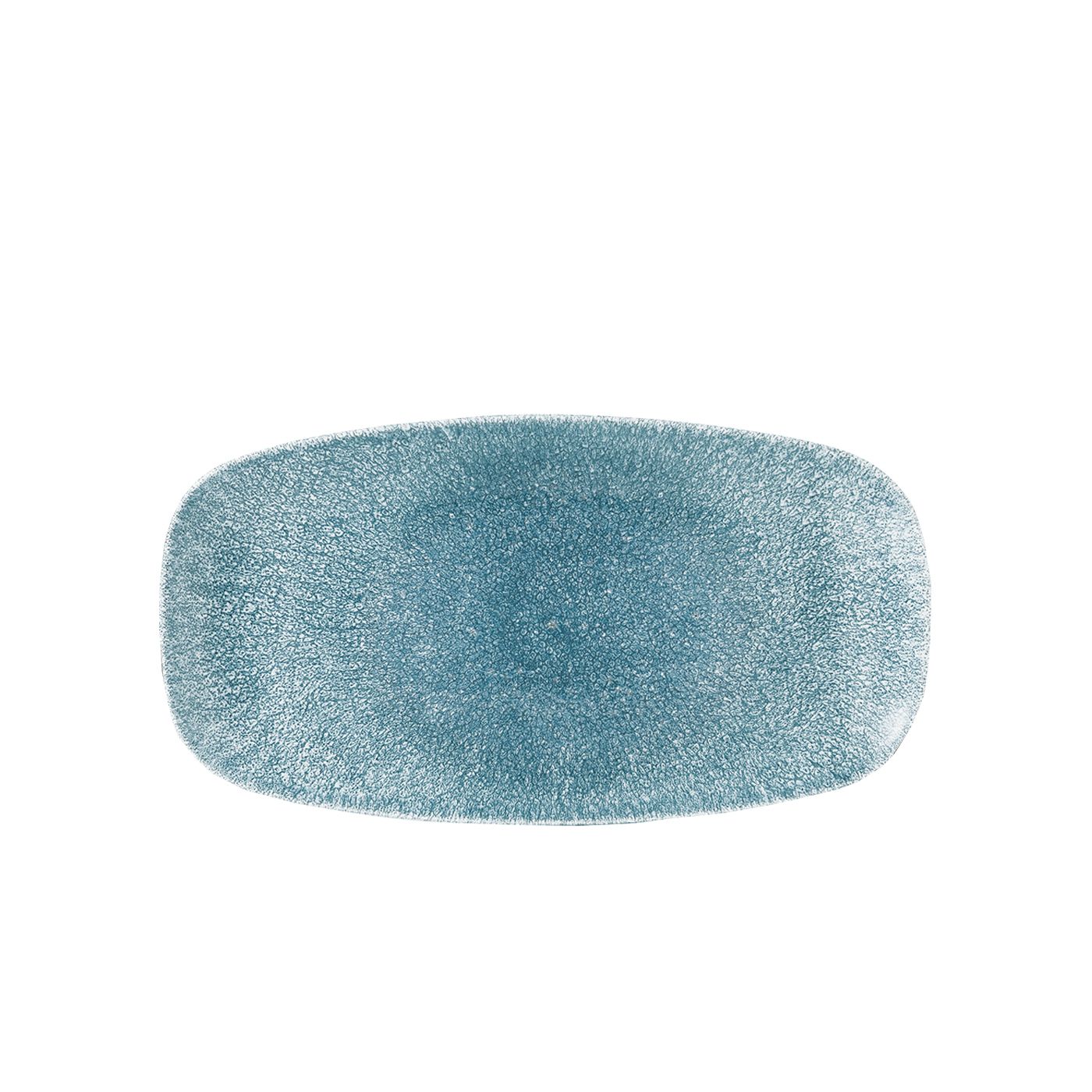 43678 Platte eckig 35x19cm RAKU topaz blue