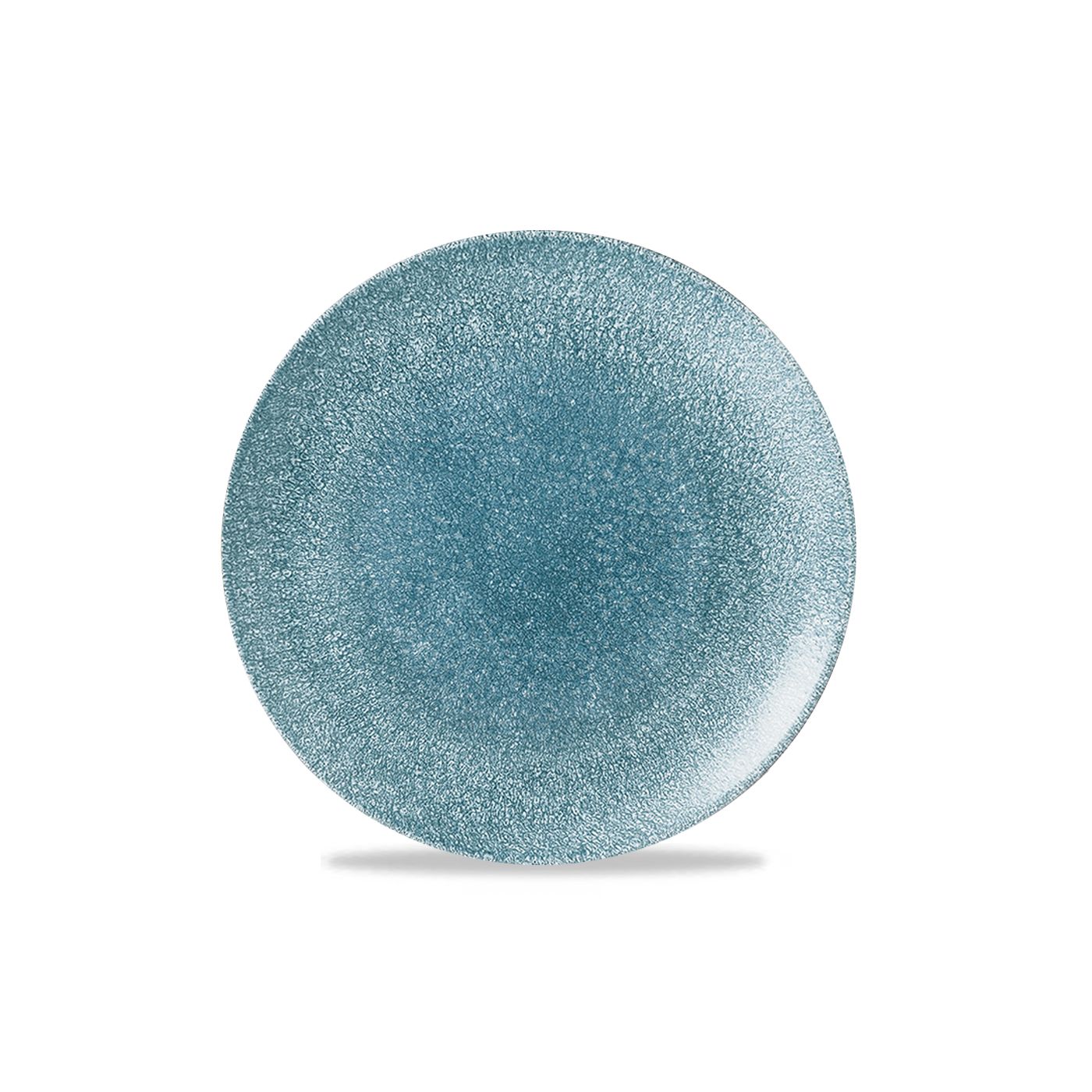 Teller flach coup 26cm RAKU topaz blue