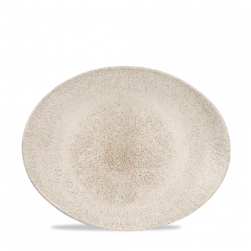 144712 Platte oval coup 27x22,9cm RAKU agate grey