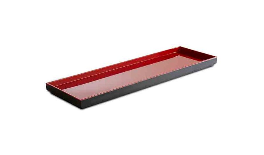 GN 2/4 Tablett ASIA PLUS 53x16,2cm rot, schwarz
