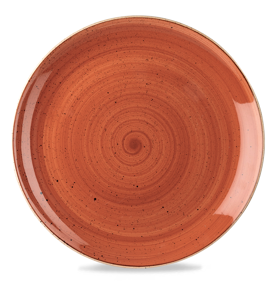 122936 Teller flach coup 32cm STONECAST spiced orange