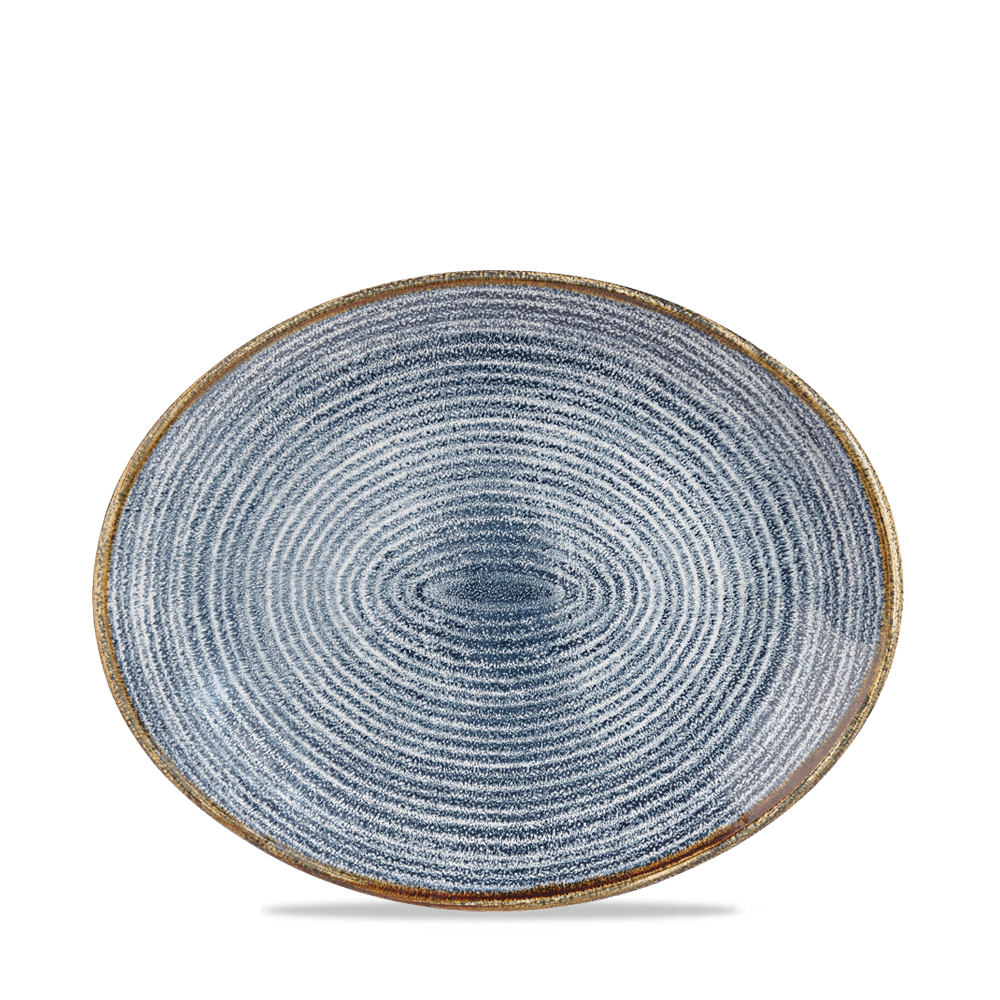 Platte oval 27x22,9cm HOMESPUN slate blue