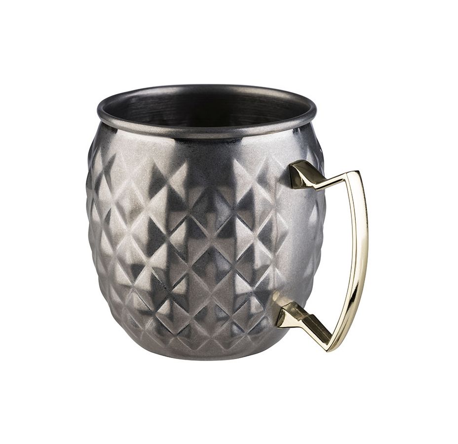 Becher MOSCOW MULE Ø 9,5 cm, H: 10 cm Antik-Edelstahl-Look