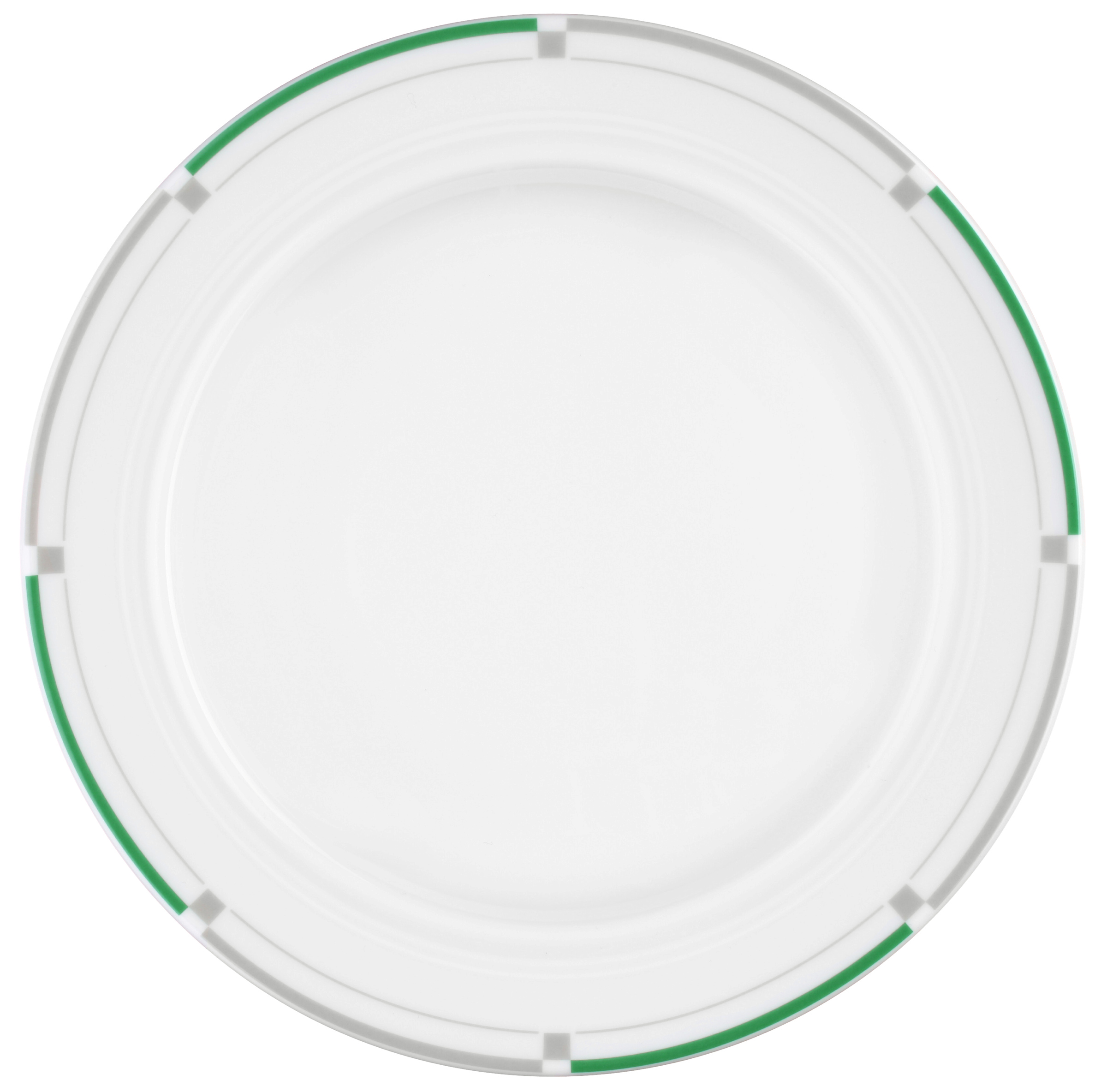 Teller rund mit Relief flach 25,5cm VITALIS grün-grau