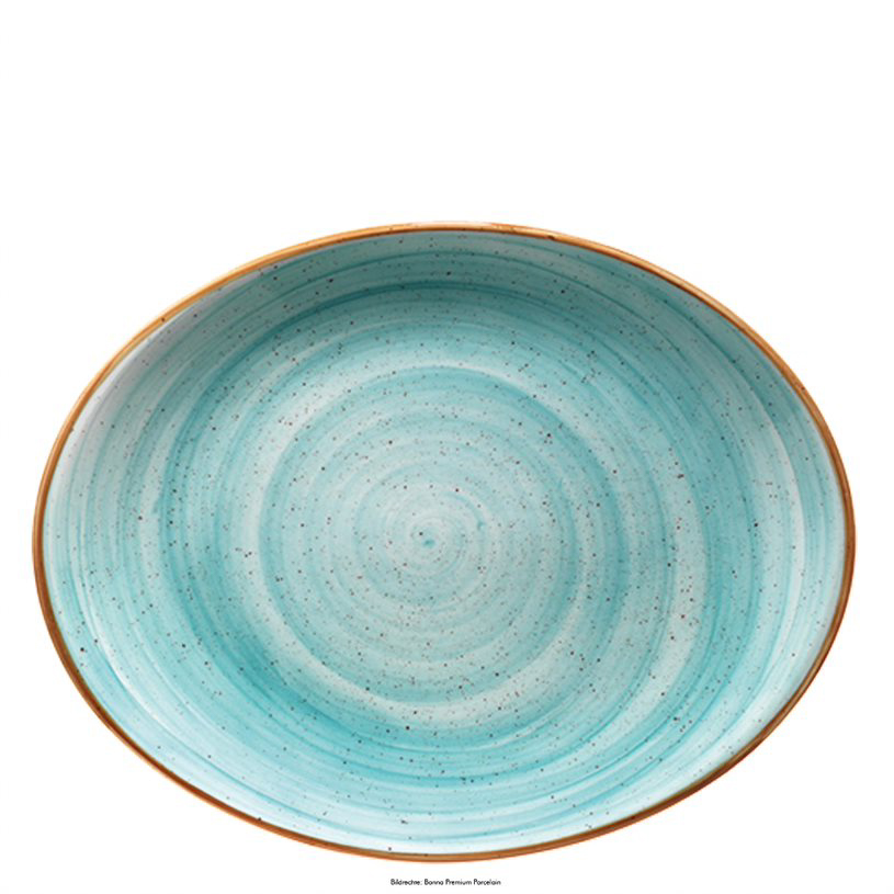 Platte oval 31 x 24cm AURA AQUA MOOVE