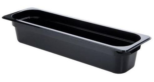 GN-Behälter 2/4-100mm PC schwarz GN-Behälter 2/4-100mm PC schwarz