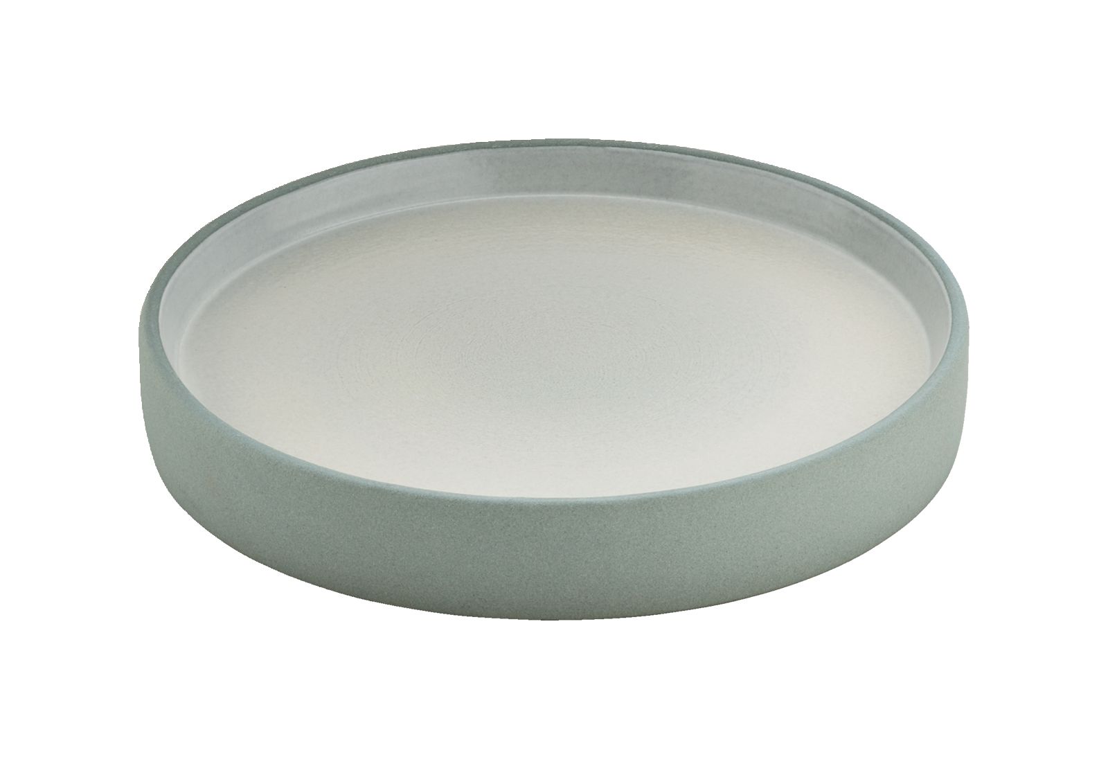 Teller/Untertasse rund 16cm 2in1 grau/weiß