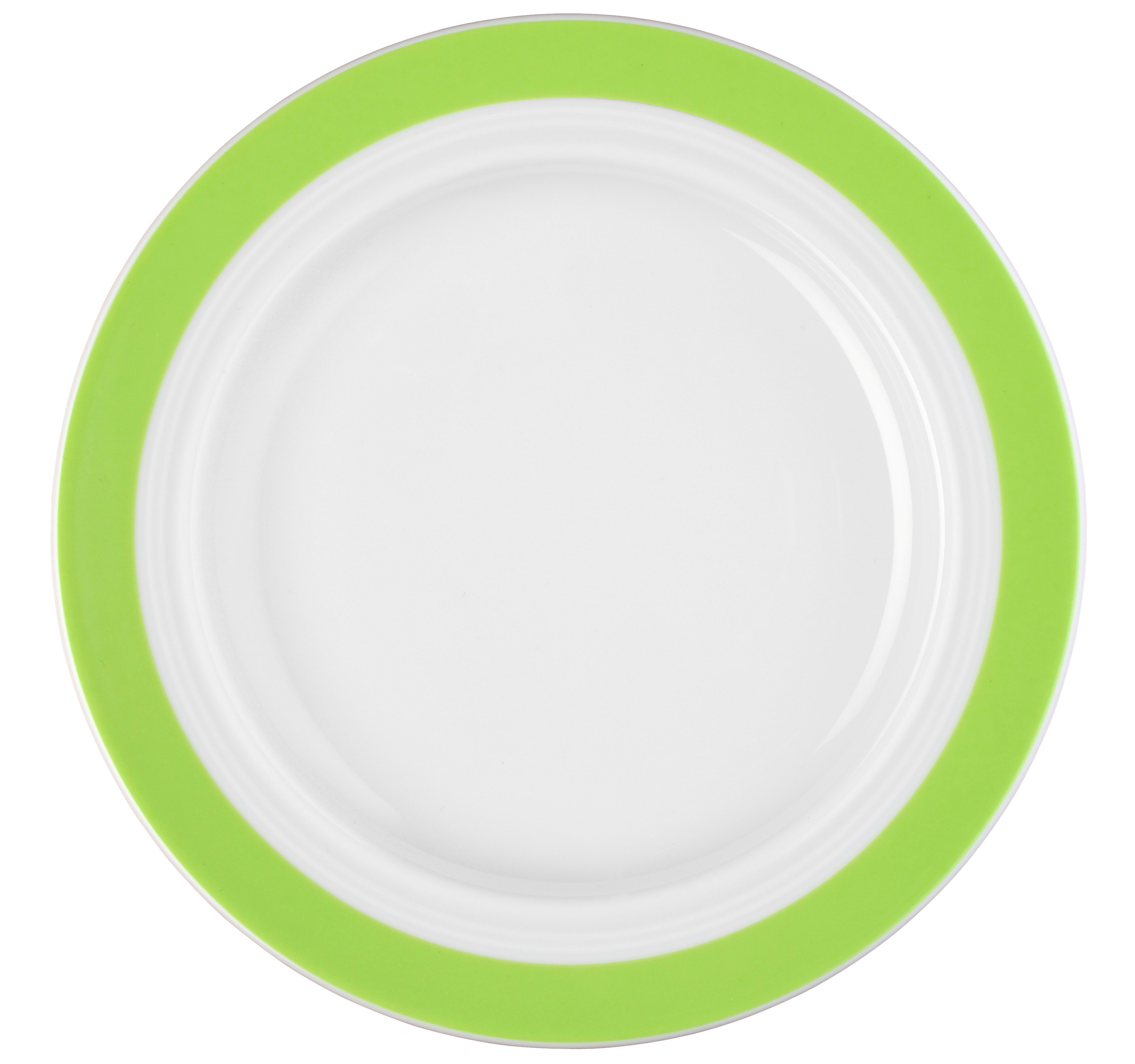 Teller rund mit Relief flach 20cm VITALIS grünes band
