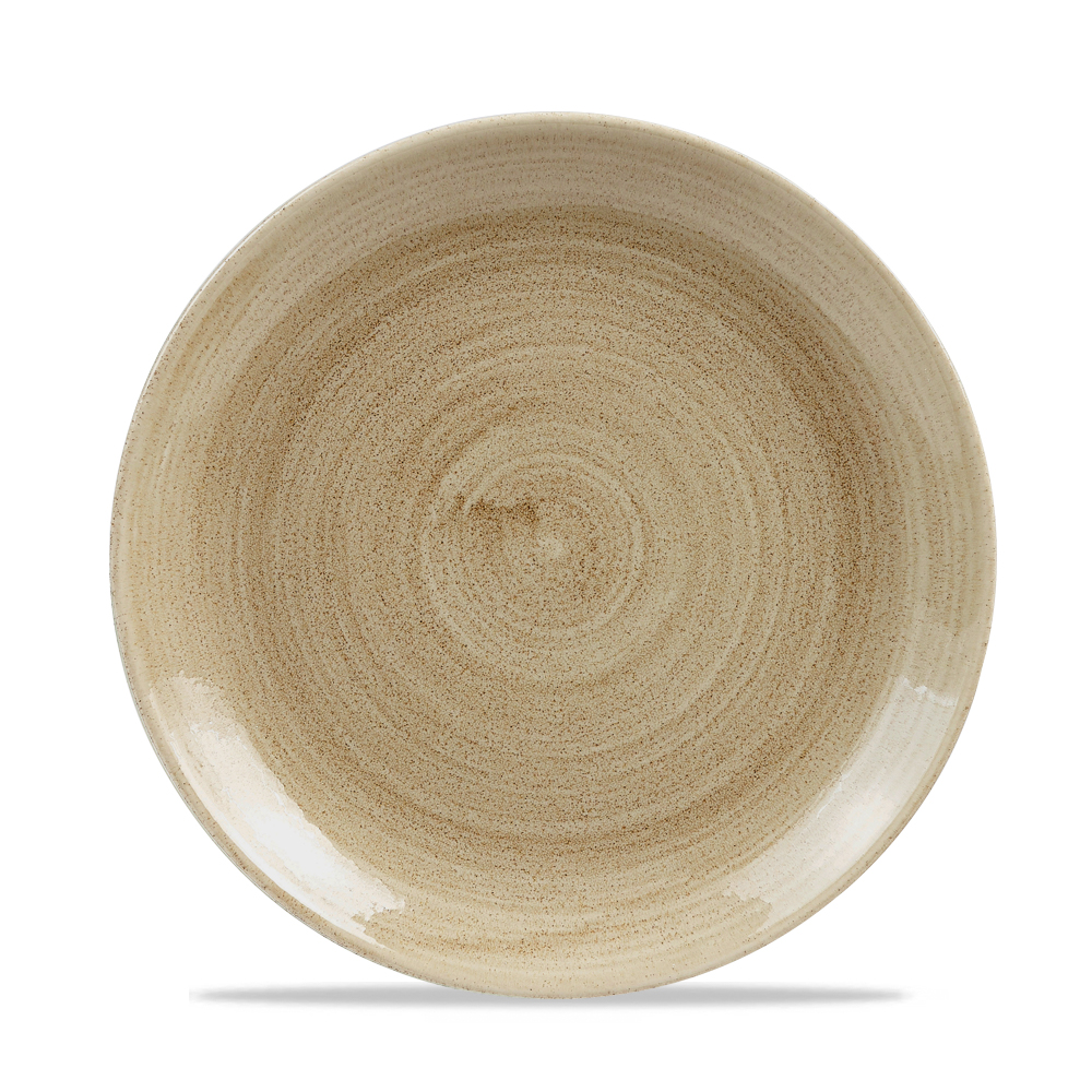 122878 Teller flach coup 22cm STONECAST PATINA antique taupe