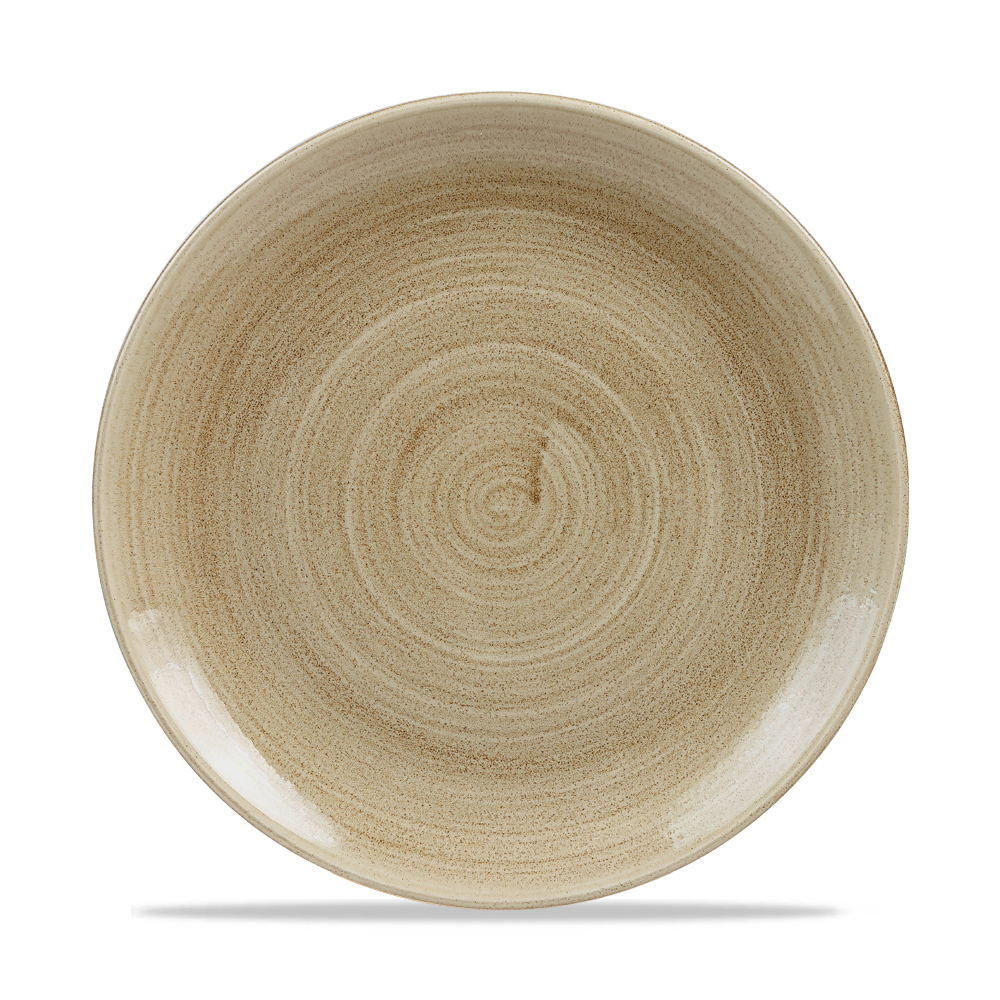 122891 Teller flach coup 26cm STONECAST PATINA antique taupe